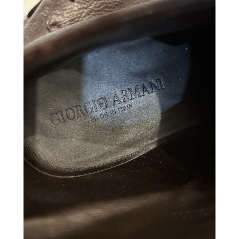Giorgio Armani Men’s Size 11 Pebbled Leather Chukka Boots X2M236 Made In Italy - Picture 10 of 11